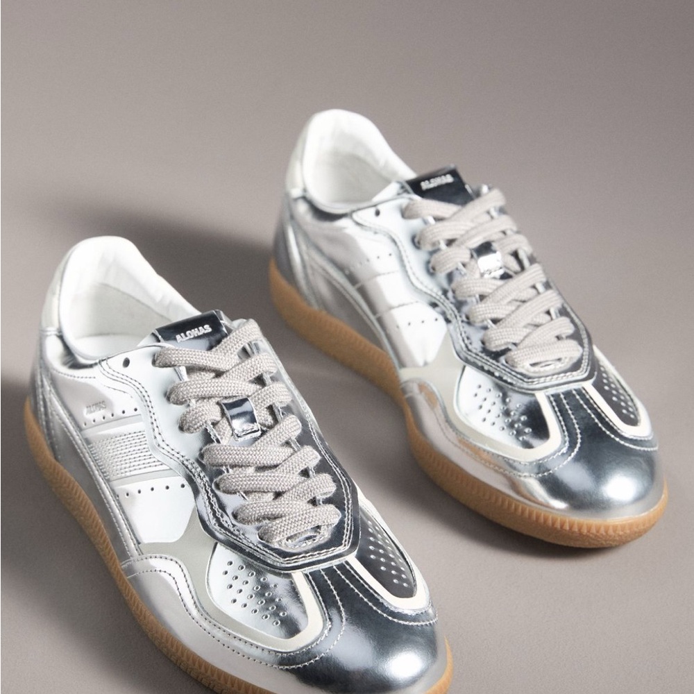 ALOHAS Silver Metallic Sneakers